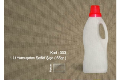 1 lt yumuşatıcı şeffaf şişe(65 gr)